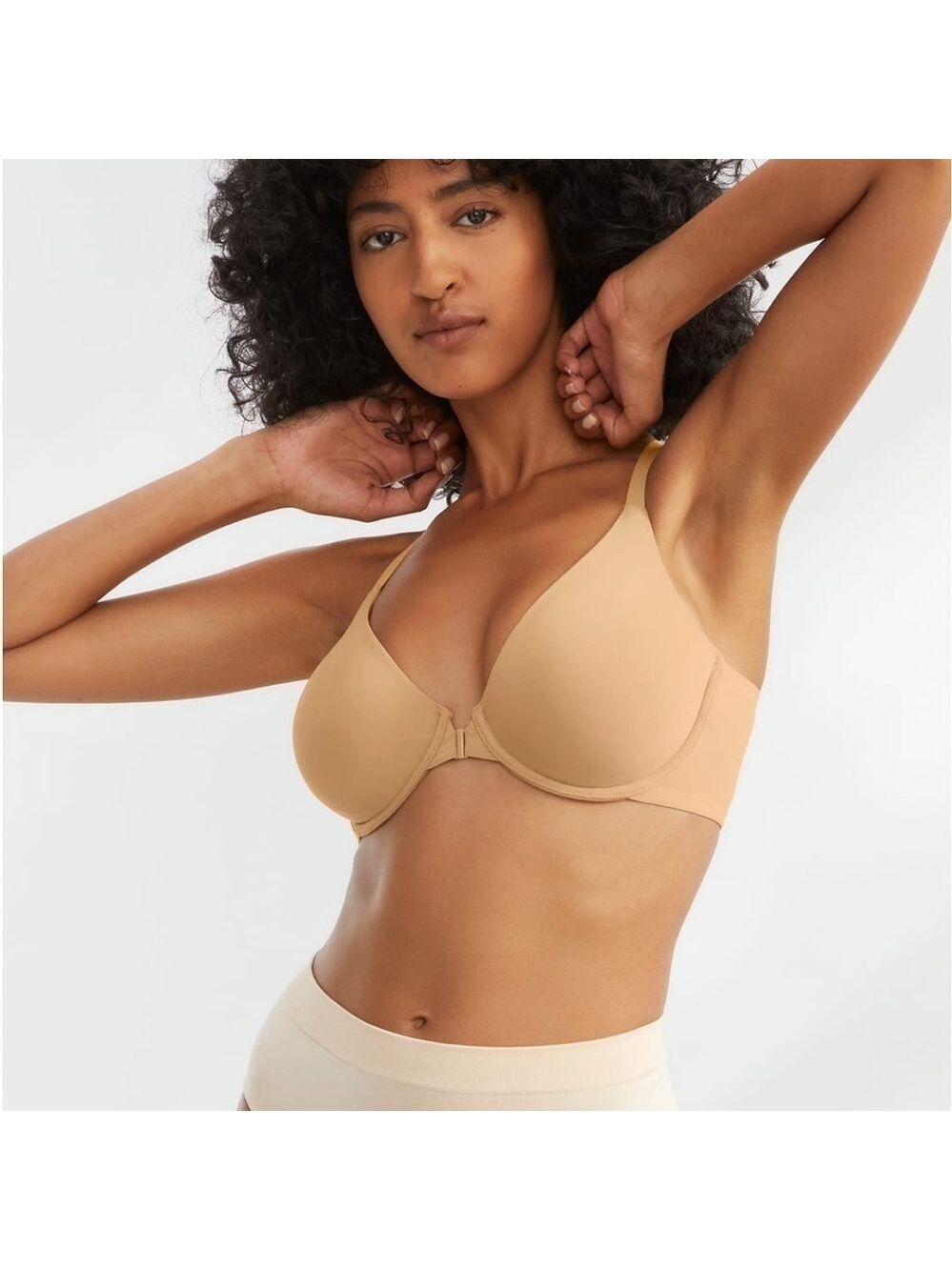 Natori Smooth Confort Front Close Bra in Nude Sz 32B